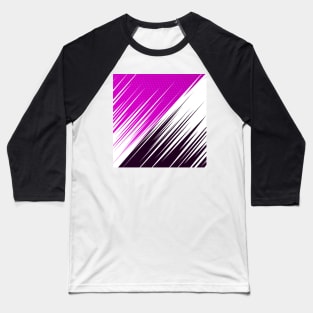 Purple White Abstract Art Baseball T-Shirt